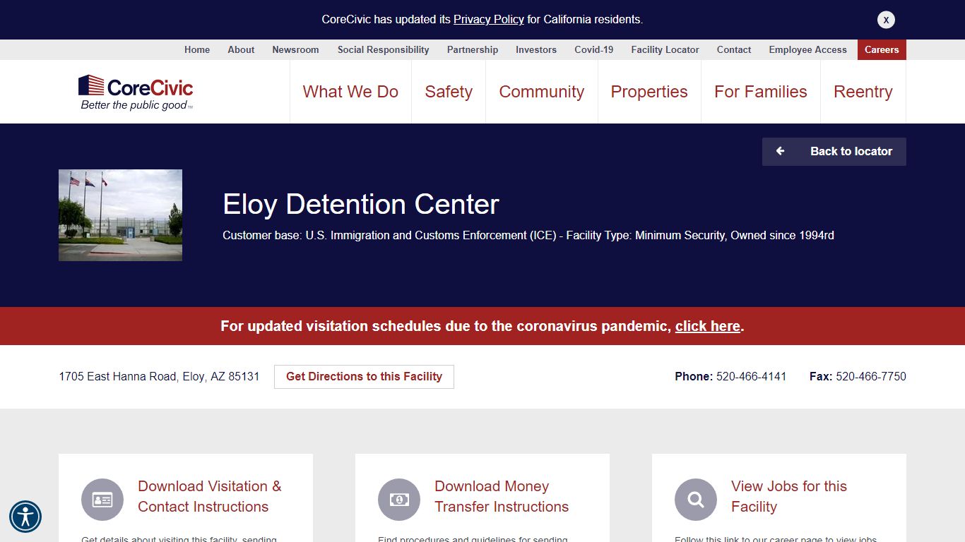 Eloy Detention Center - CoreCivic